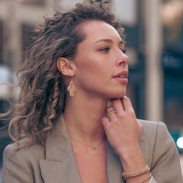 Alternative view of Kette "Cassandra" aus 925 Sterling Silber, goldplattiert