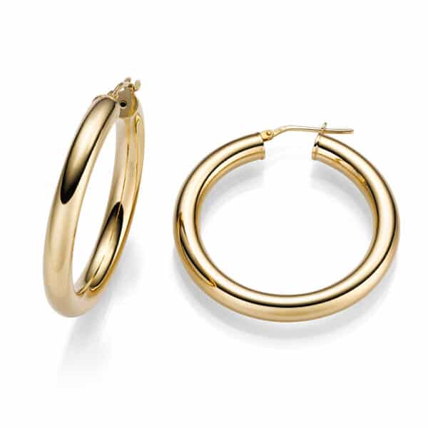 Creolen "Lopez" aus 925 Sterling Silber, goldplattiert