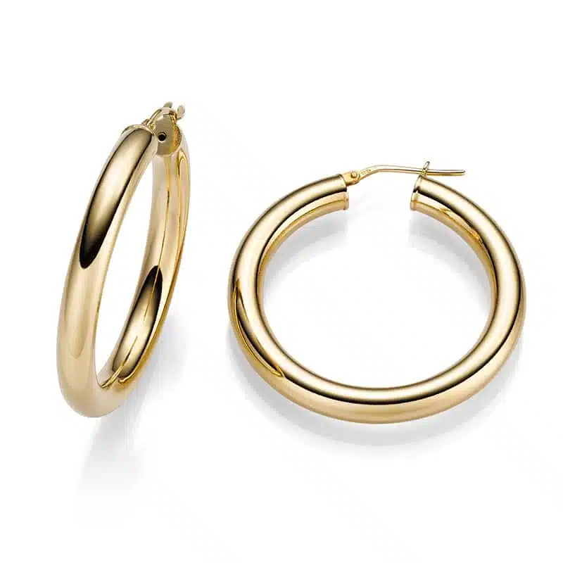 Creolen "Lopez" aus 925 Sterling Silber, goldplattiert