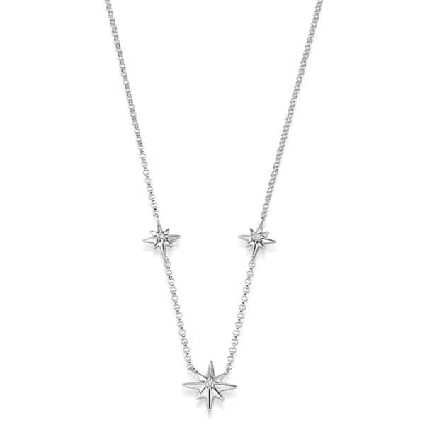 Kette „Katar“ mit 3er-Nordstern aus 925 Sterling Silber