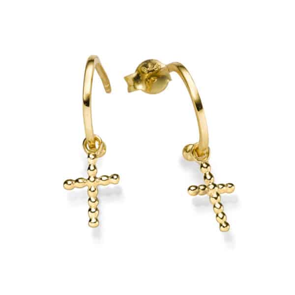 Ohrringe "Madonna II" aus 925 Sterling Silber, goldplattiert