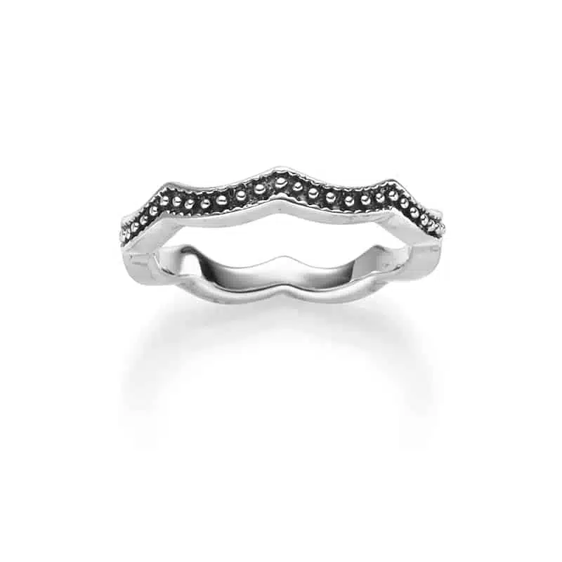 Ring "Acacia" aus 925 Sterling Silber, geschwärzt