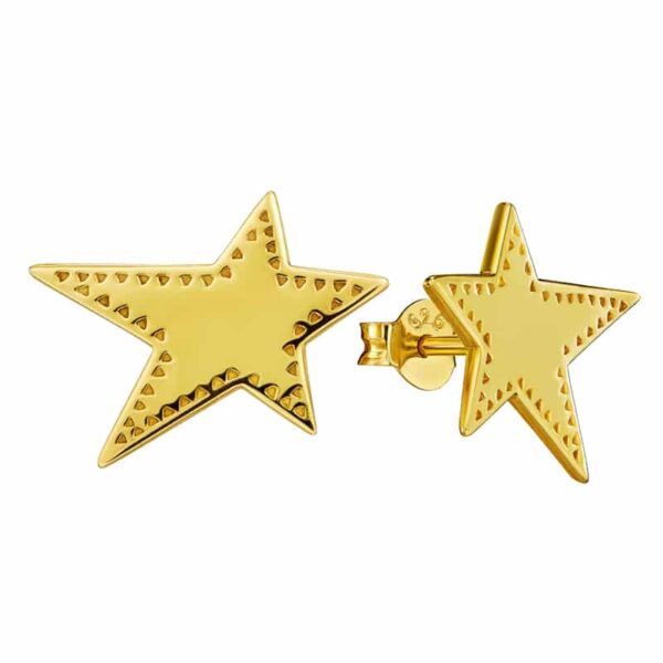 Ohrringe "Diva" aus 925 Sterling Silber, goldplattiert