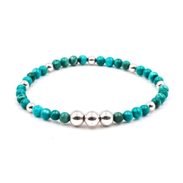 Kugelarmband "Arino" Edelstein mit 925 Sterling Silber