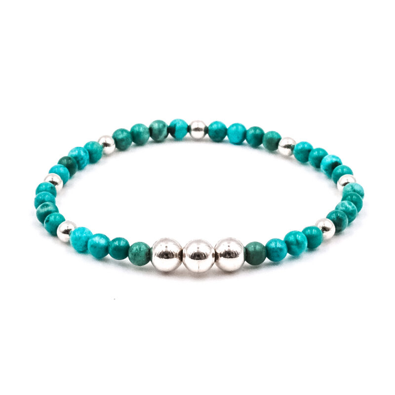 Kugelarmband Arino Edelstein mit 925 Sterling Silber