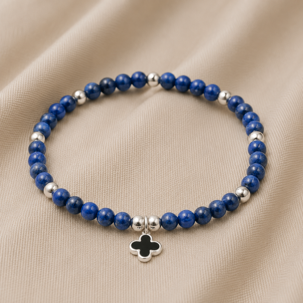 Kugelarmband "Portofino" Edelstein mit 925 Sterling Silber