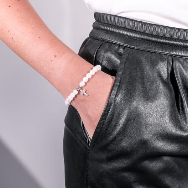 Kugelarmband "Rafael" Edelstein mit 925 Sterling Silber