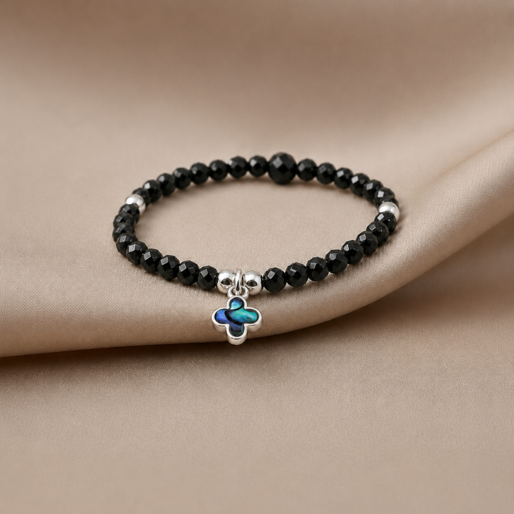 Kugelarmband "Flaur" Edelstein mit 925 Sterling Silber
