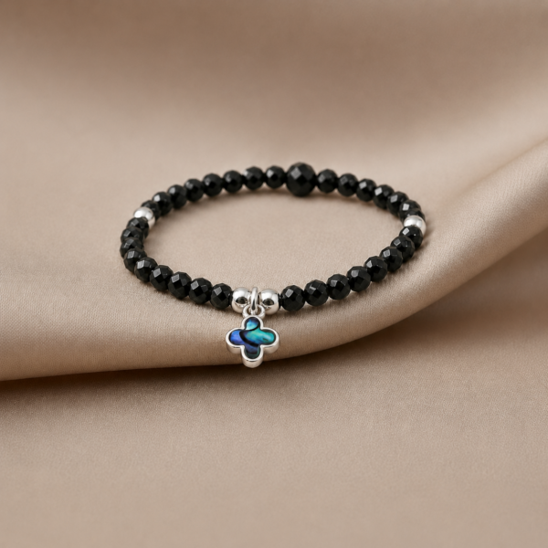 Kugelarmband "Flaur" Edelstein mit 925 Sterling Silber