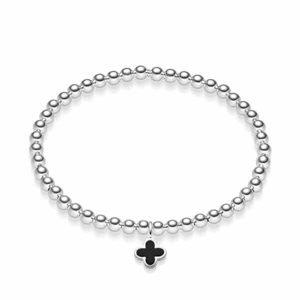 Kugelarmband „New York“ mit Onyx aus 925er Sterling Silber