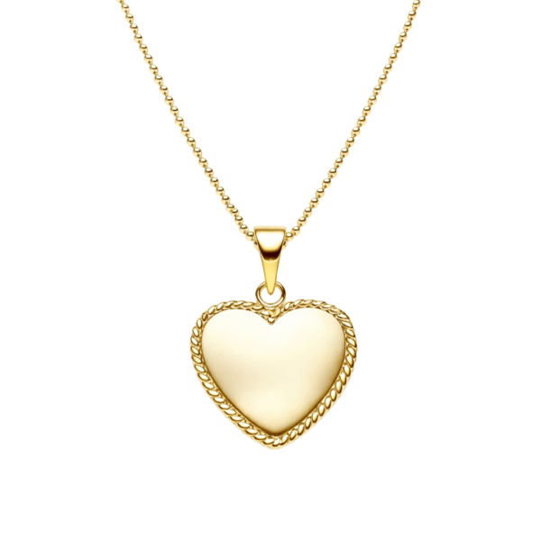 Kette "Amore" aus 925 Sterling Silber, goldplattiert, mit Gravur