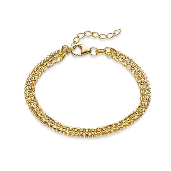Armband "FourSeasons" aus 925 Sterling Silber, goldplattiert