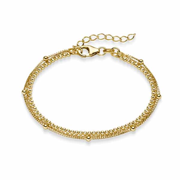 Armband "ThreeSeasons" aus 925 Sterling Silber, goldplattiert