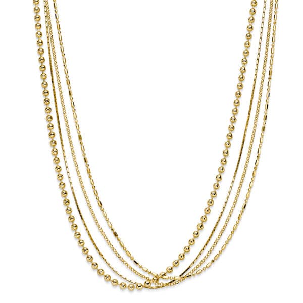 Kette "FourSeasons" aus 925 Sterling Silber, goldplattiert