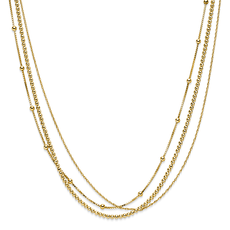 Kette ThreeSeasons 925 Sterling Silber goldplattiert