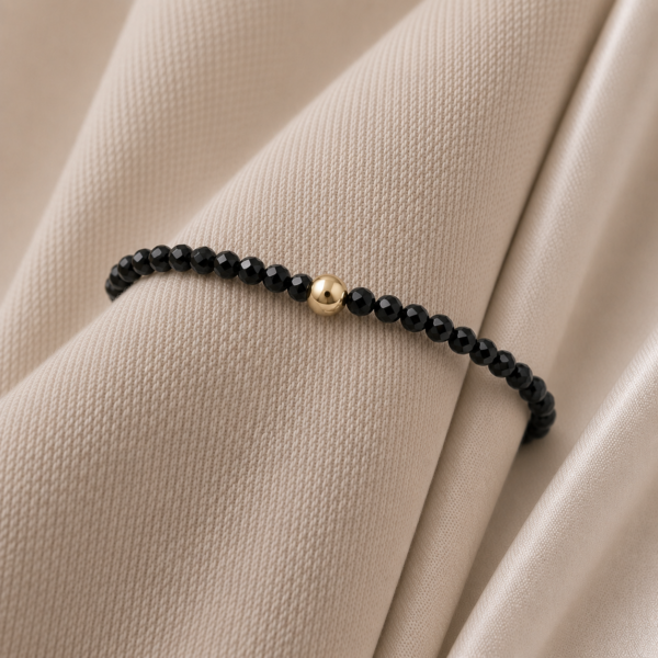Kugelarmband "Tiara" Edelstein mit 925 Sterling Silber, goldplattiert