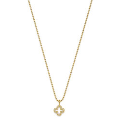 Kette Florentine Caro 925 Sterling Silber goldplattiert mit Zirkonia