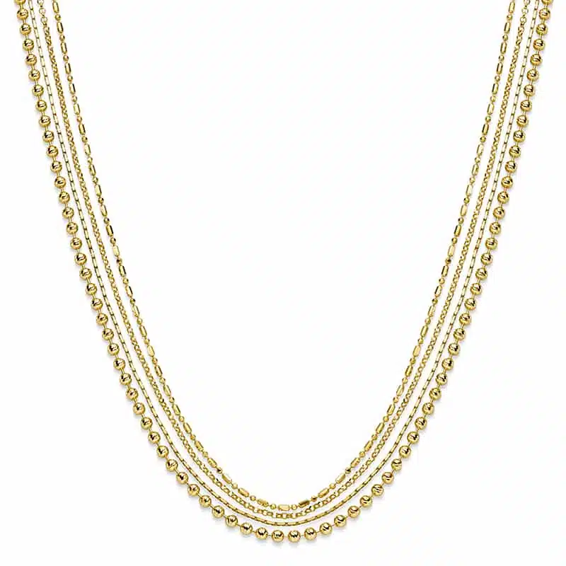 Alternative view of Kette "FourSeasons" aus 925 Sterling Silber, goldplattiert
