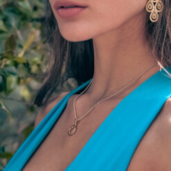 Alternative view of Kette Kleeblatt Paros 925 Sterling Silber goldplattiert