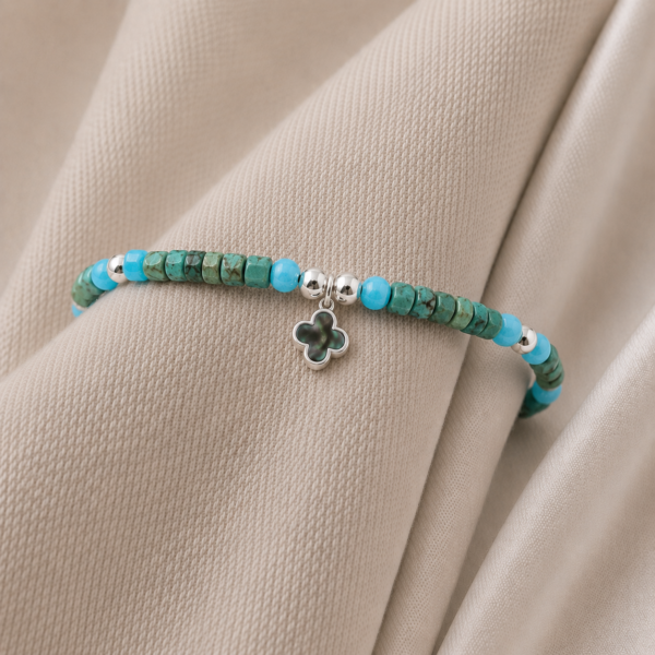 Kugelarmband "Juan" Edelstein mit 925 Sterling Silber