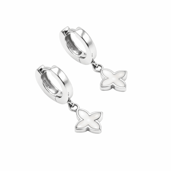 Klappcreolen "Coslada" aus 925 Sterling Silber mit Perlmutt