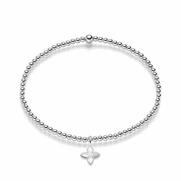 Alternative view of Kugelarmband „Coslada“ mit Perlmutt aus 925er Sterling Silber