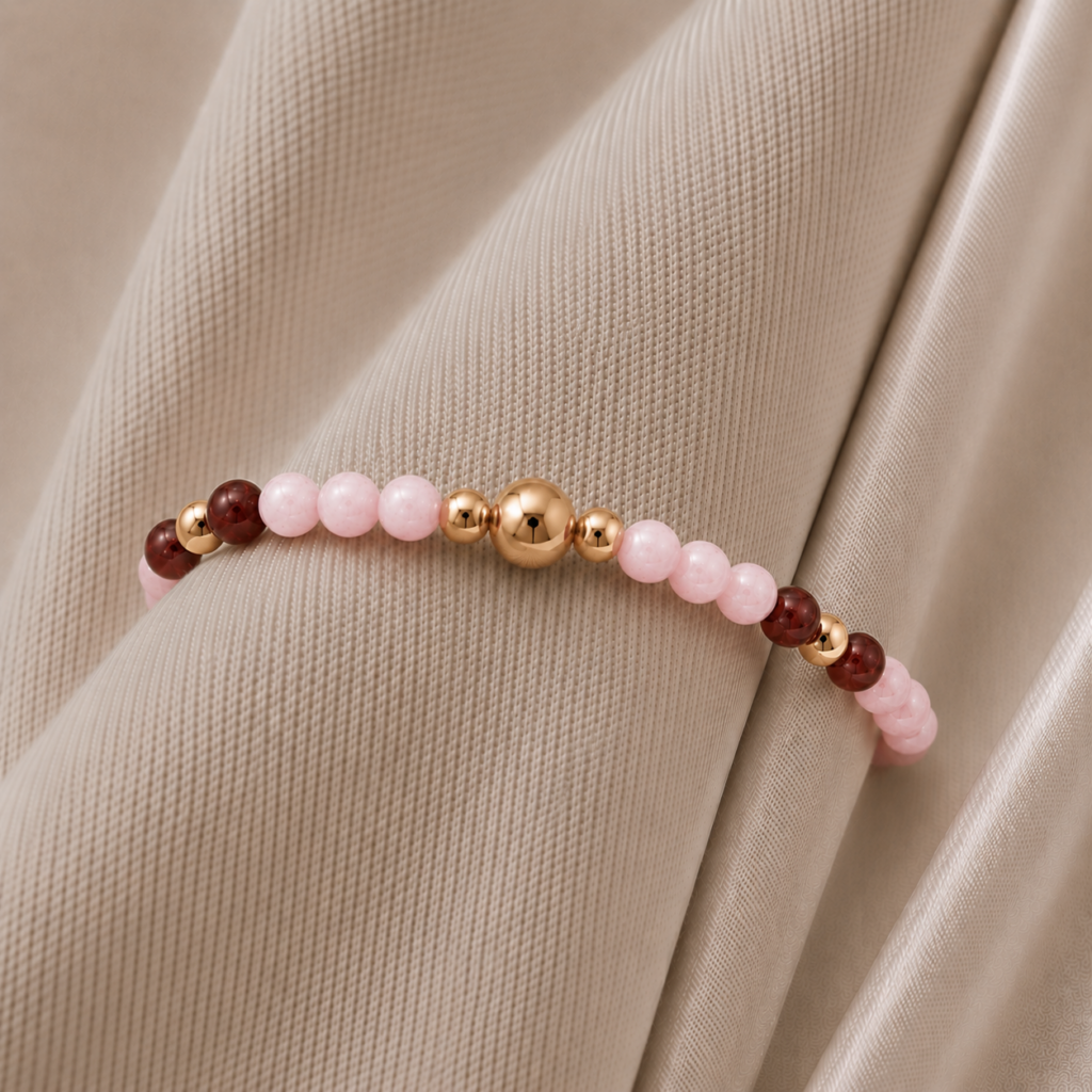 Kugelarmband "Antibes" Edelstein mit 925 goldplattiert