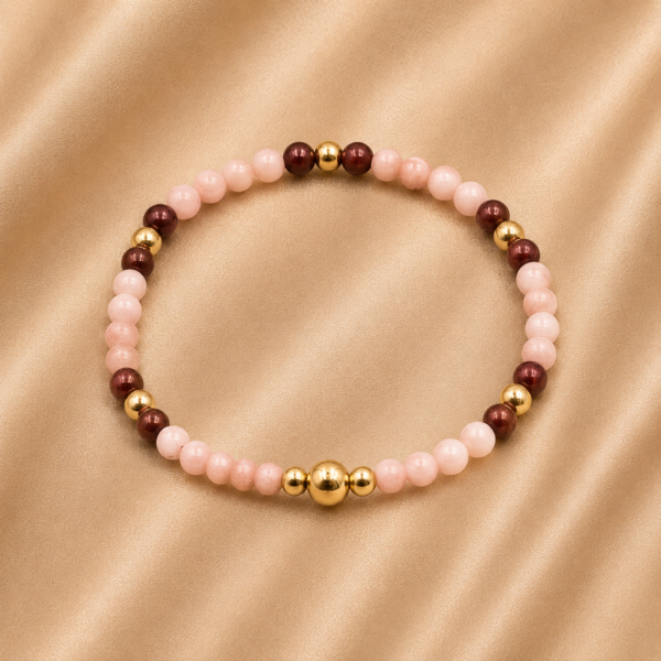 Kugelarmband Antibes Edelstein mit 925 goldplattiert