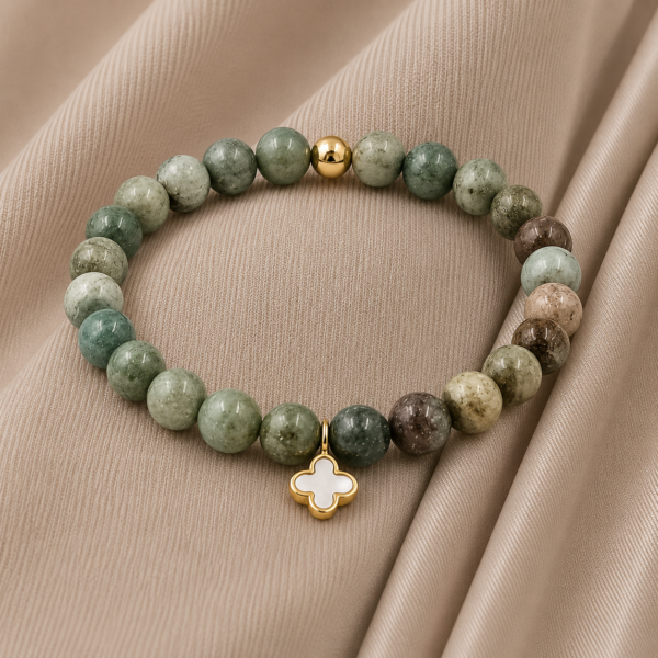 Kugelarmband Arezzo Edelstein mit 925 goldplattiert