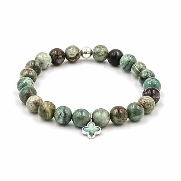 Kugelarmband Arezzo Edelstein mit 925 Sterling Silber