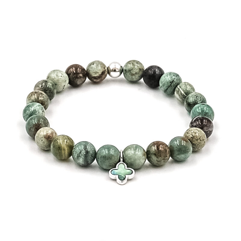 Kugelarmband Arezzo Edelstein mit 925 Sterling Silber