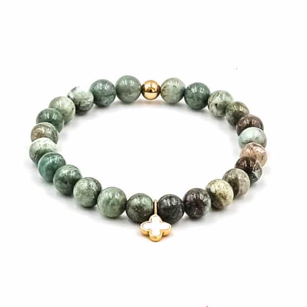 Kugelarmband Arezzo Edelstein mit 925 goldplattiert