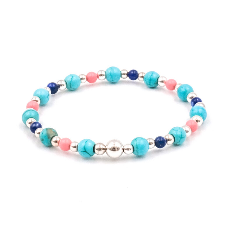 Kugelarmband Ellera Edelstein mit 925 Sterling Silber