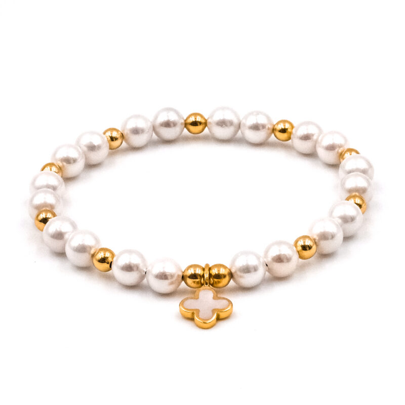 Kugelarmband Flora Perlen mit 925 goldplattiert