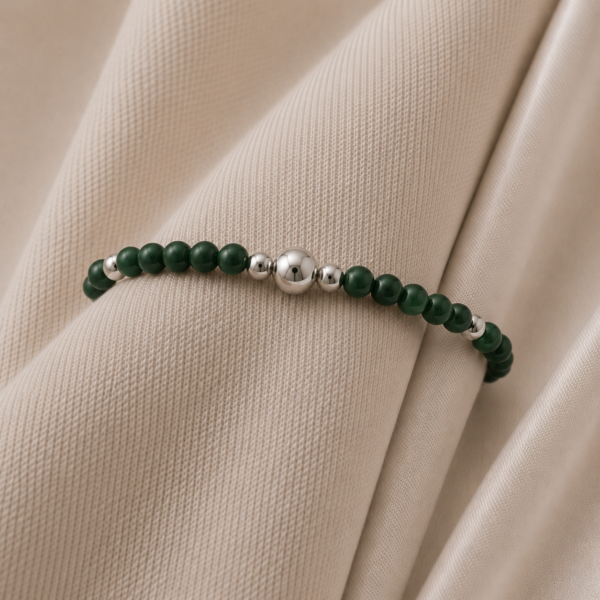 Kugelarmband „Bente“ mit Edelstein aus 925er Sterling Silber