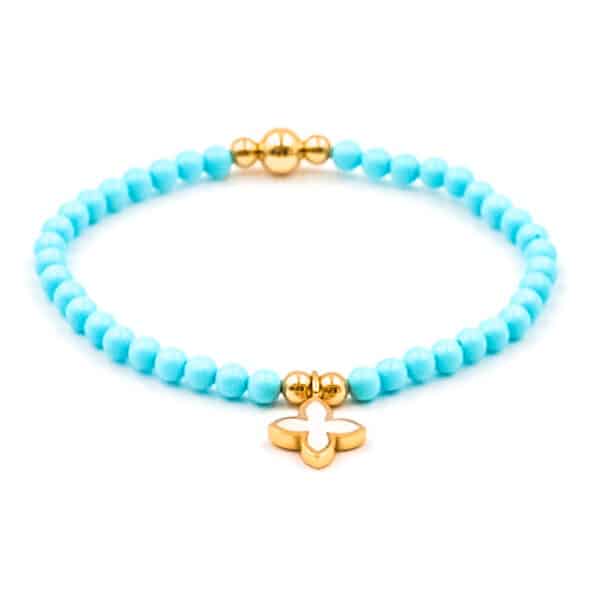 Kugelarmband Tuscany Edelstein mit 925 goldplattiert