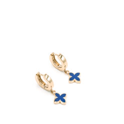 Ohrringe Klappcreolen Coslada Lapis 925 goldplattiert