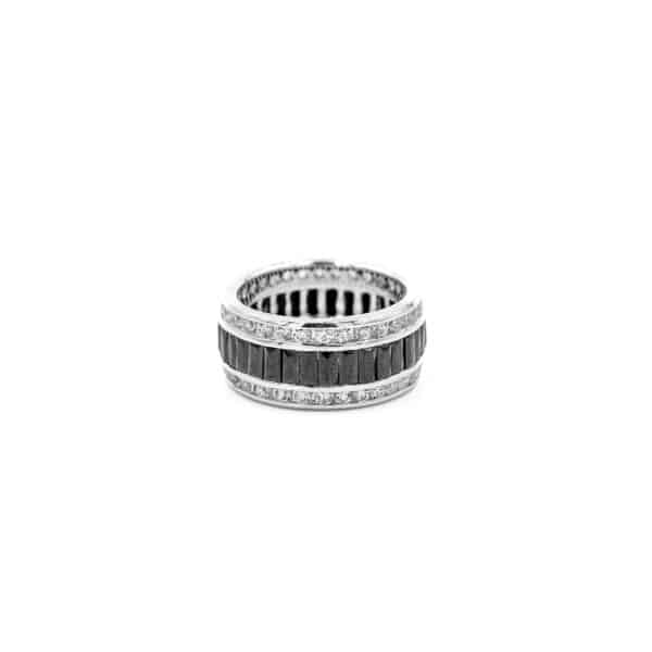 Alternative view of Ring "Juno" aus 925 Sterling Silber mit schwarzem Zirkonia