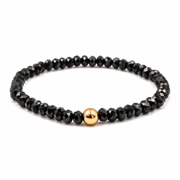 Kugelarmband "Tiara" Edelstein mit 925 Sterling Silber, goldplattiert