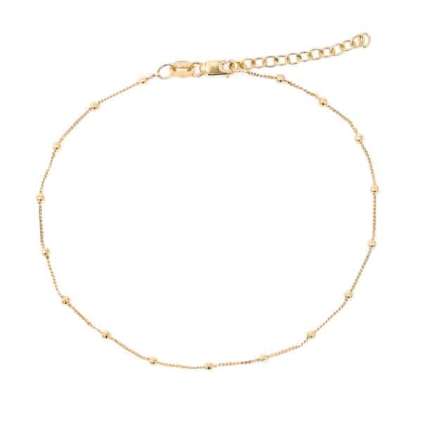 Fusskette Mondello 925 Sterling Silber goldplattiert