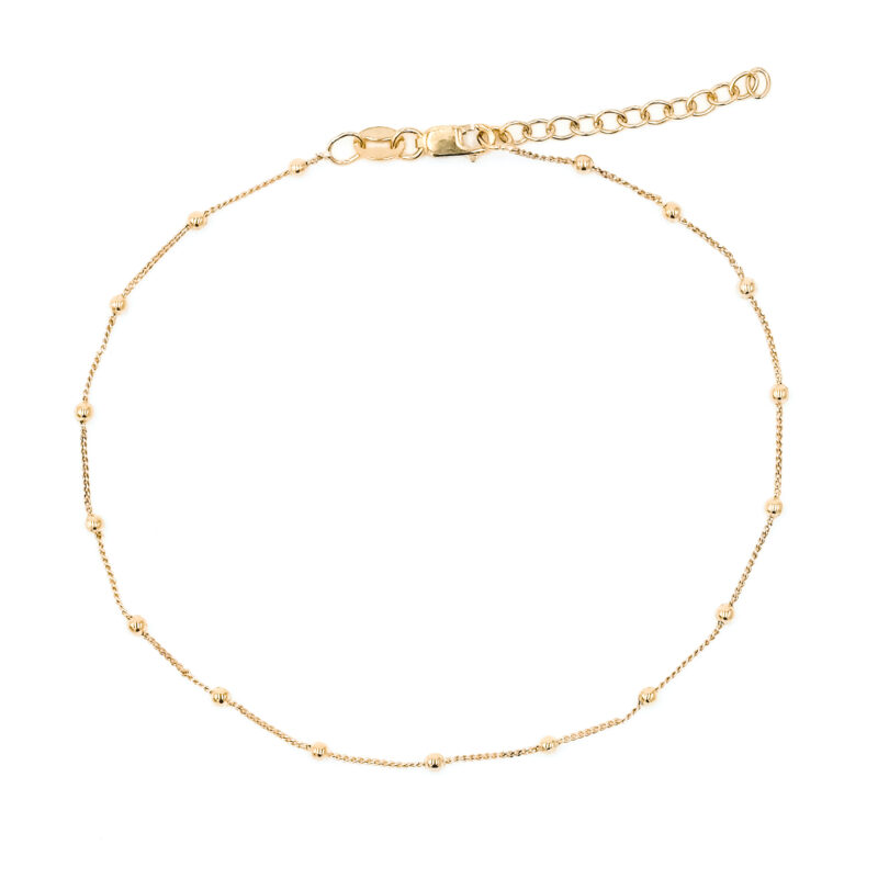 Fusskette Mondello 925 Sterling Silber goldplattiert