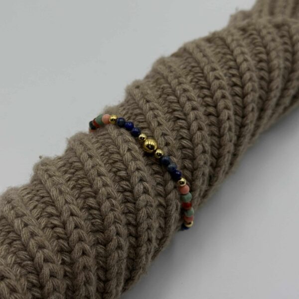 Alternative view of Kugelarmband „St. Tropez“ mit Edelstein aus 925er Sterling Silber, goldplattiert