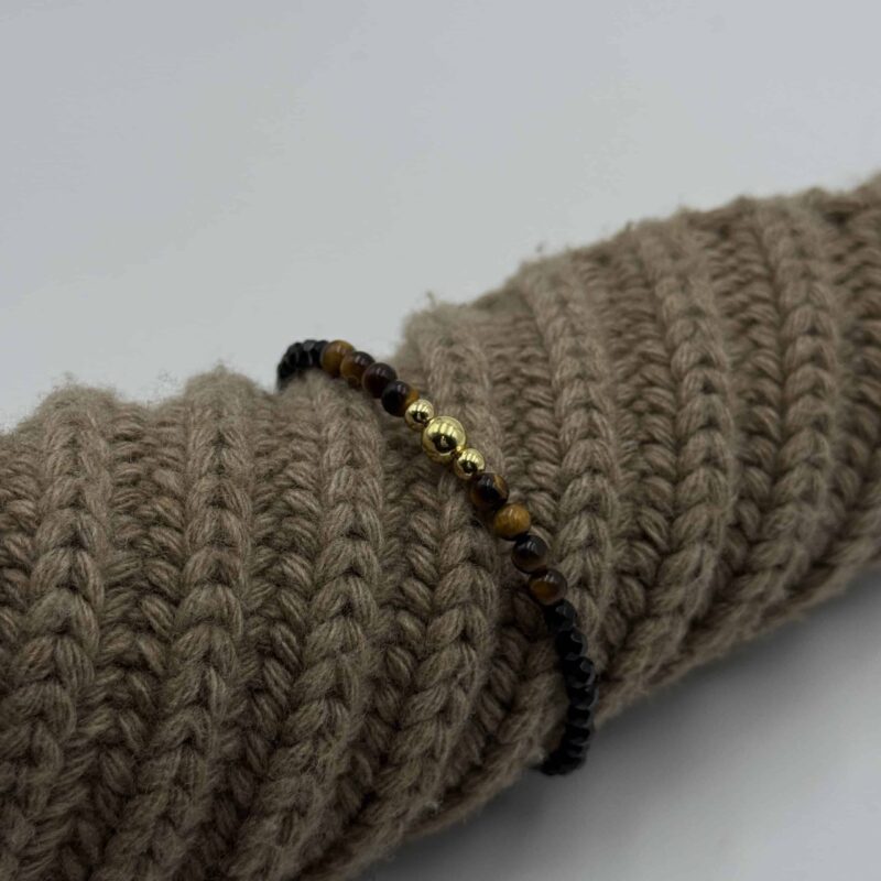 Alternative view of Kugelarmband „Fiona“ aus Edelstein mit 925 Sterling Silber, goldplattiert