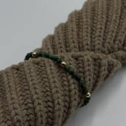 MEN Kugelarmband „Bente“ mit Edelstein aus 925er Sterling Silber, goldplattiert