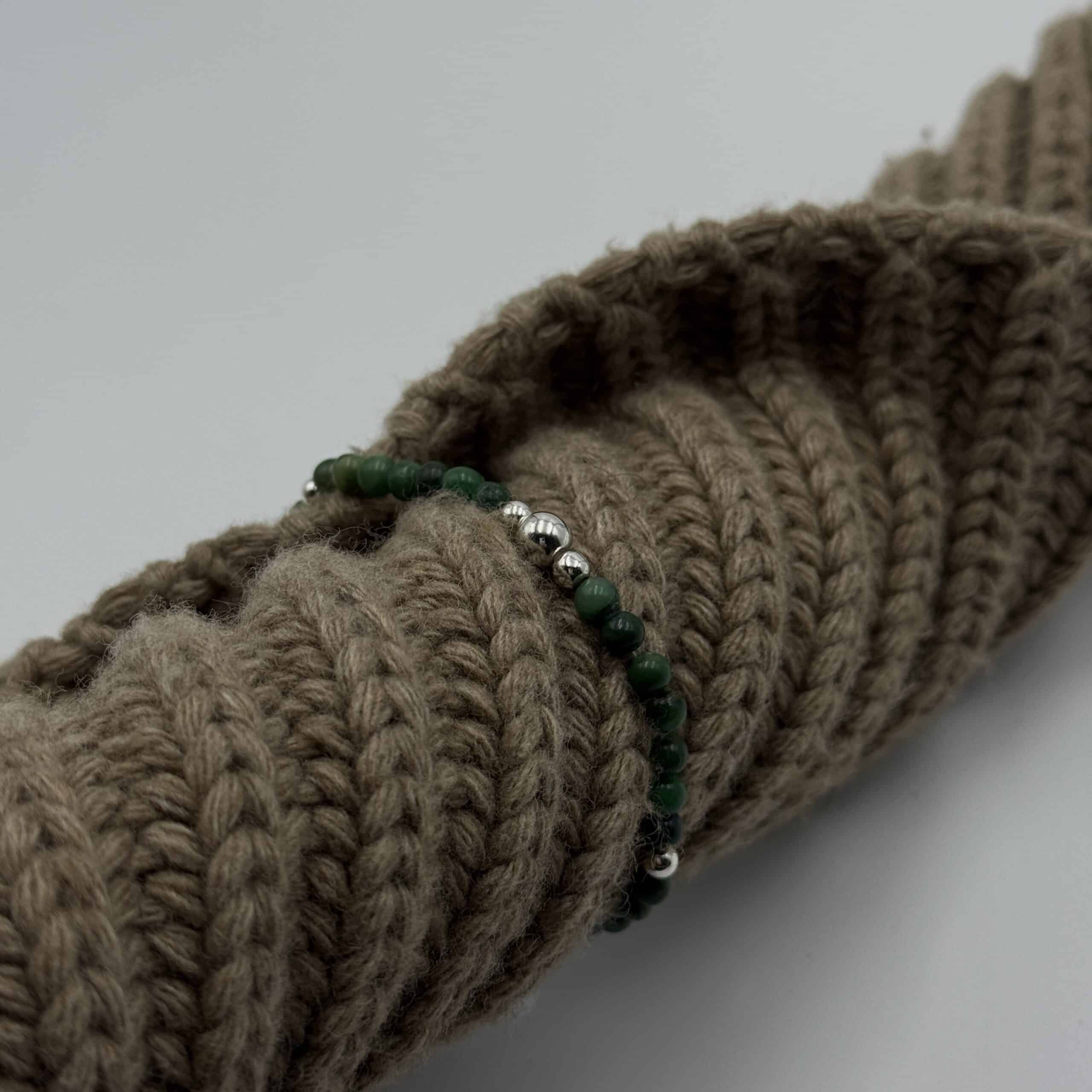 Kugelarmband „Bente“ mit Edelstein aus 925er Sterling Silber