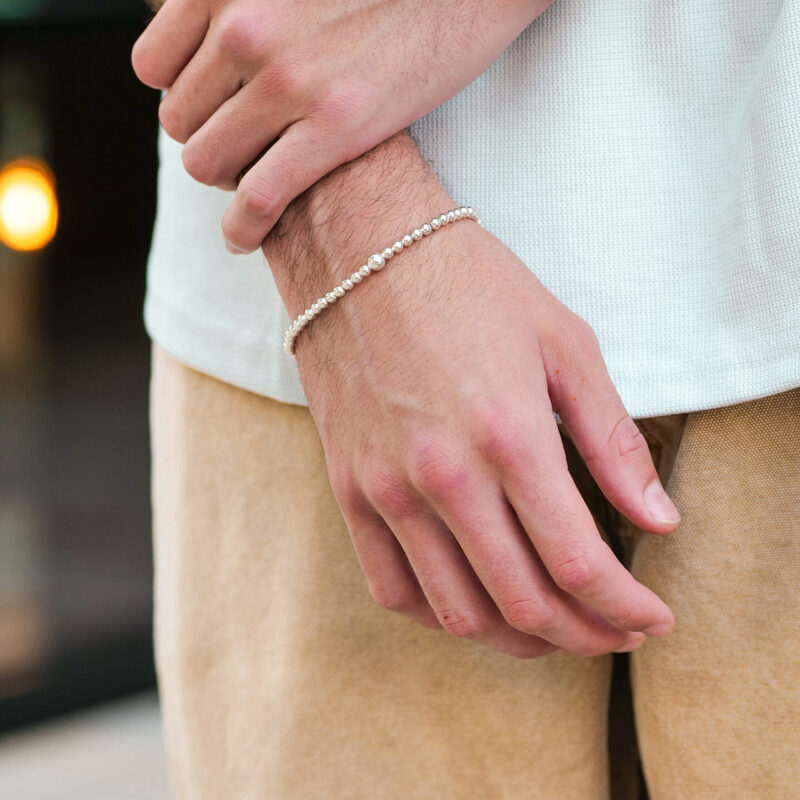 Alternative view of MEN Kugelarmband „Zoe“ aus 925er Sterling Silber, 3 mm