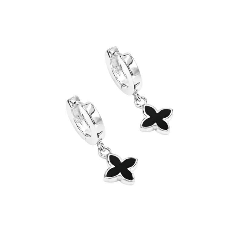 Klappcreolen Coslada Onyx 925 Sterling Silber