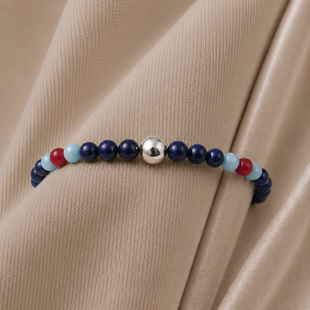 Kugelarmband Tomke Edelstein mit 925′ Sterling Silber