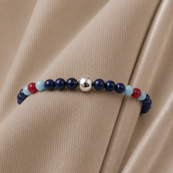 Kugelarmband Tomke Edelstein mit 925′ Sterling Silber
