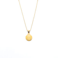 Kette Muschel Guscio 925 Sterling Silber goldplattiert